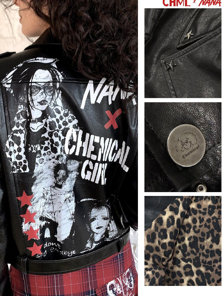 Sleek Rock Star Leather Jacket【s0000017903】