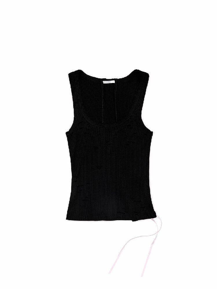 Hole U-Neck Cross-Strap Slimming Vest【s0000016911】