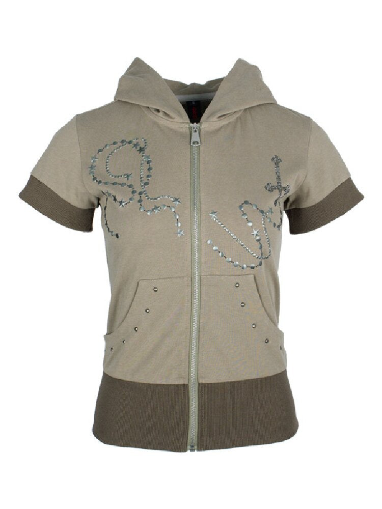 Star Chain Rivet Hooded Shorts Set【s0000018050】