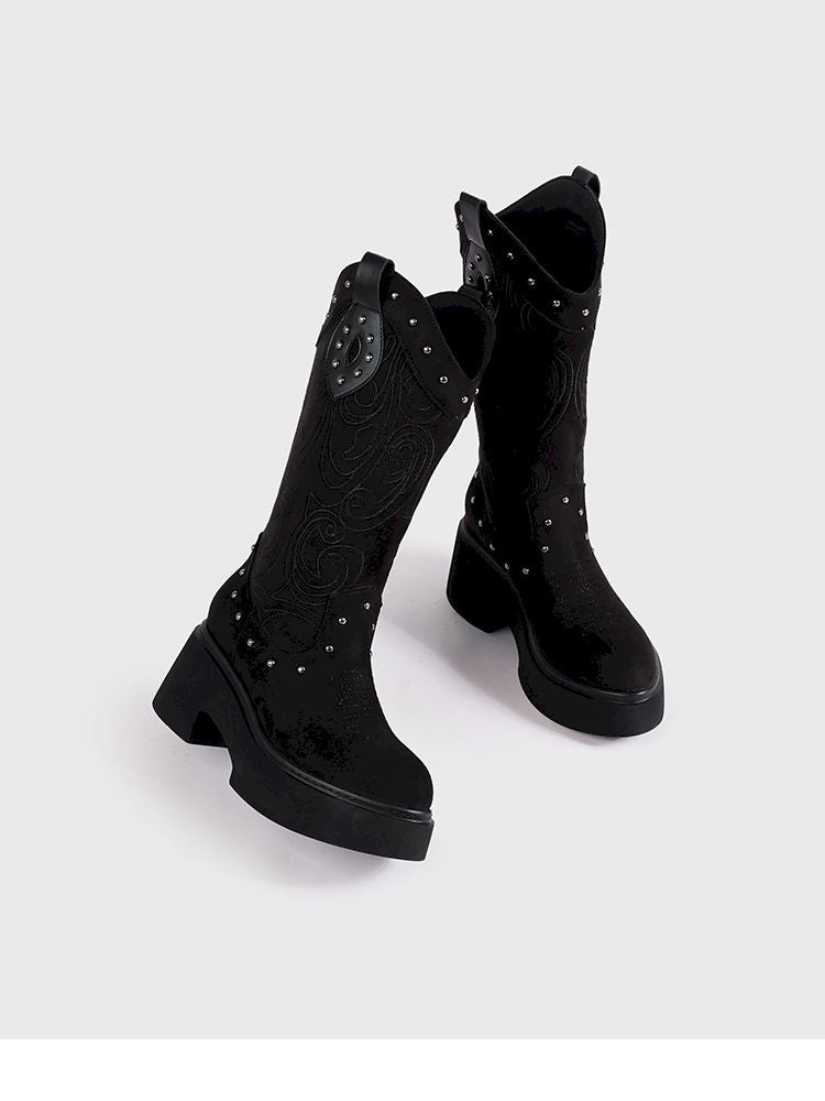 Thick Bottom Western Boots【s0000013764】