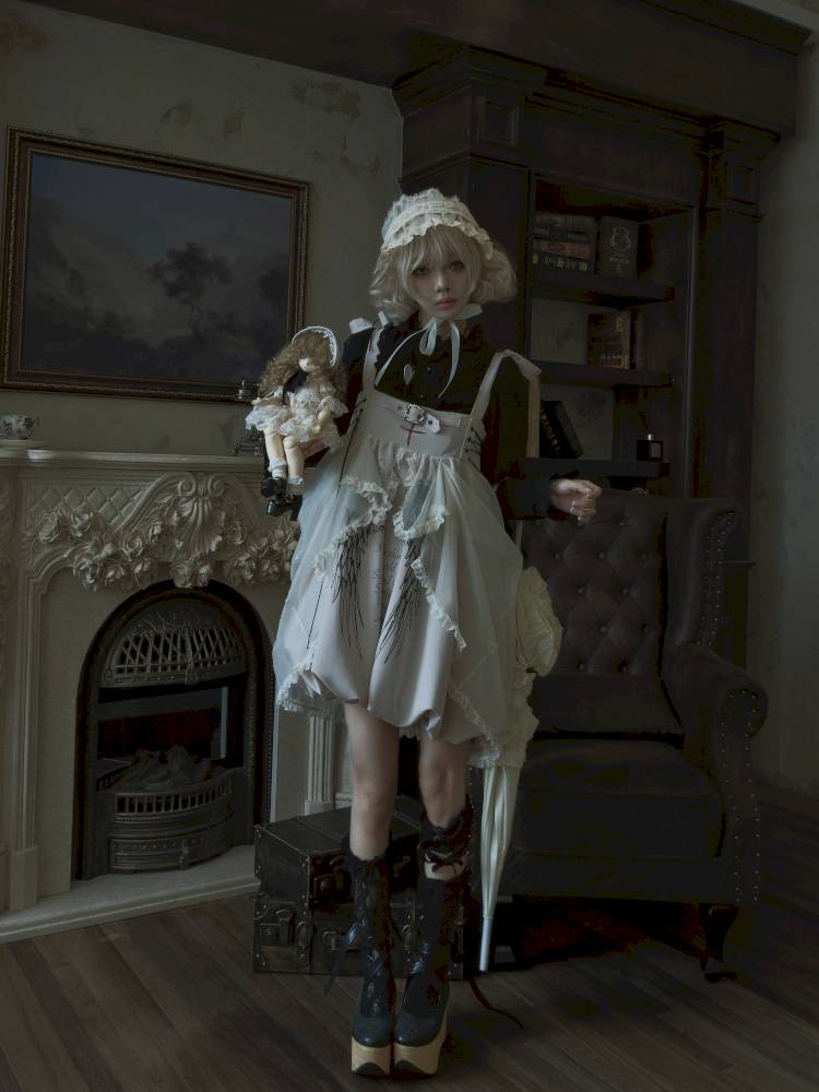 Drawstring Pull-Up Hem Mesh Babydoll Dress【s0000014434】