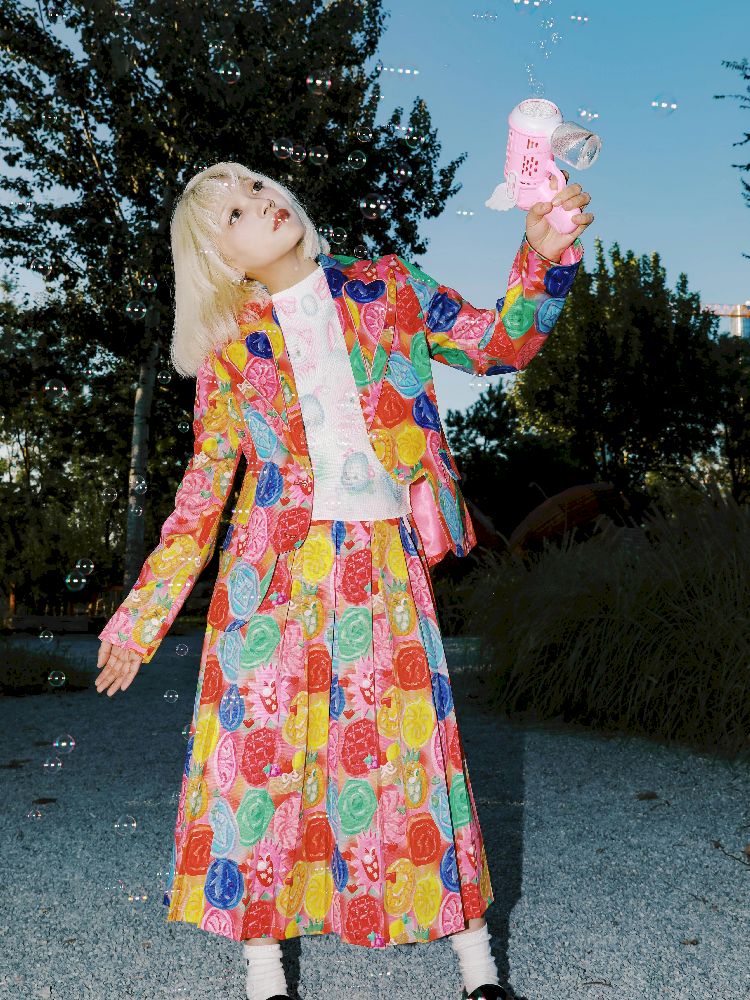 Colorful Uniform Pleated Half Skirt【s0000010907】