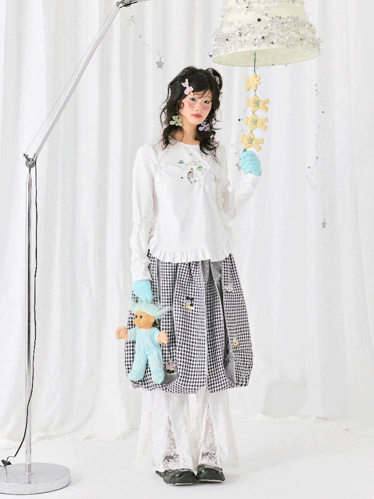 Graffiti Print Long Sleeve T-Shirt【s0000011943】