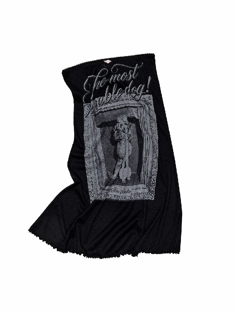 Vintage Dog Print Vest Midi Skirt【s0000016905】