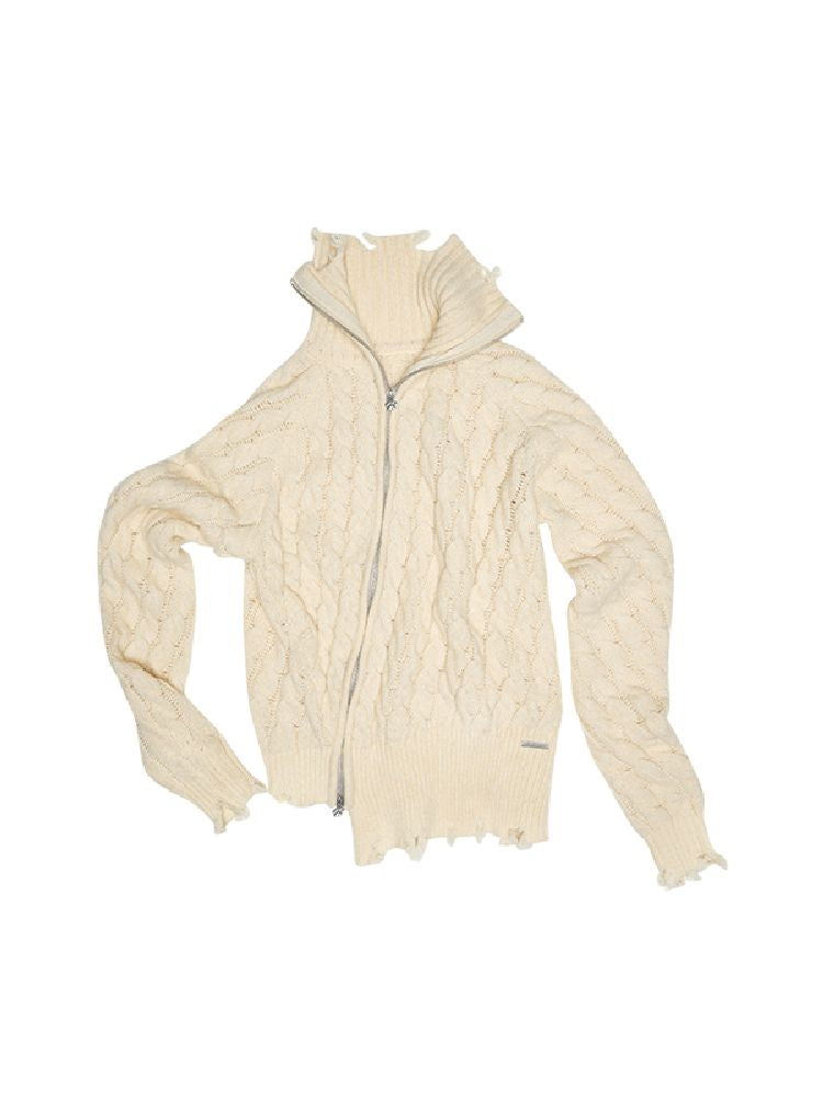 Slant Placket Knit Cardigan【s0000011576】