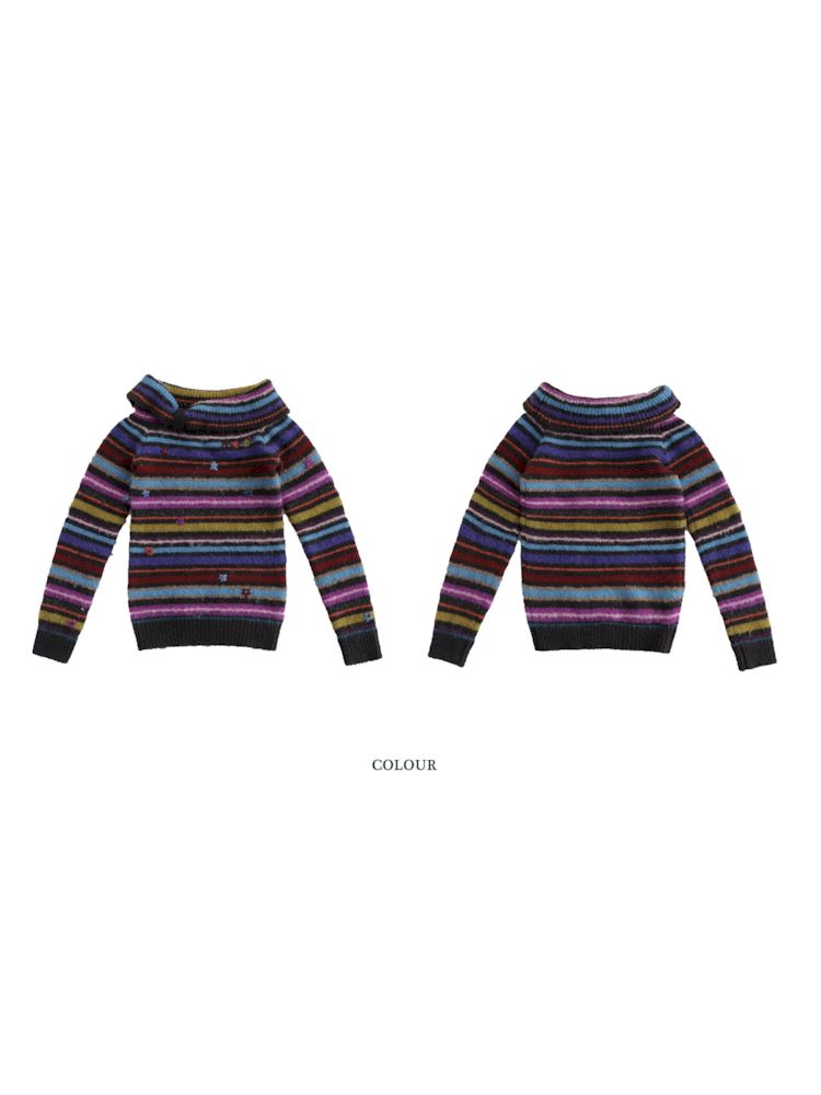 One shoulder Slim pullover sweater【s0000006012】