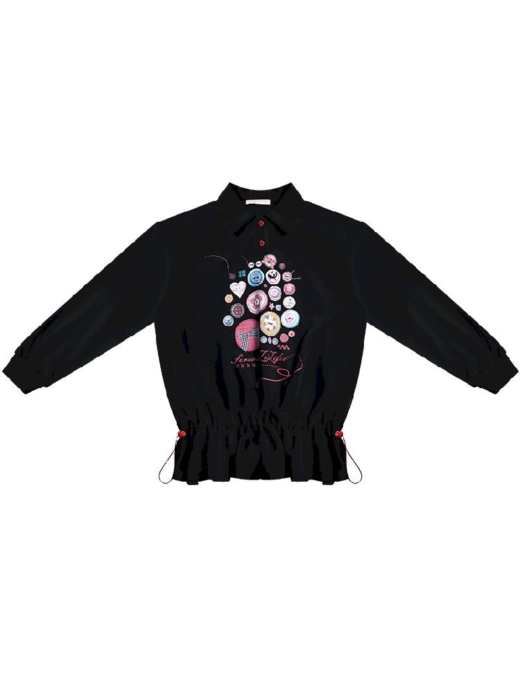 Neck Waist Slimming Sweatshirt【s0000012217】