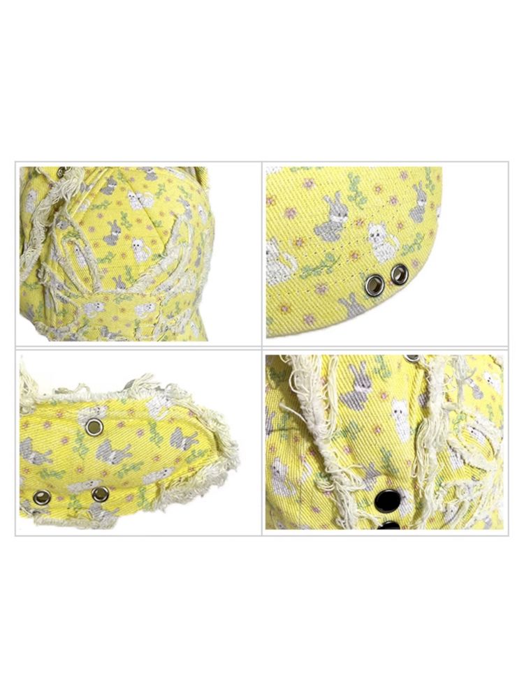 Cat & Rabbit Print Rabbit Ears Cowboy Duck Hat【s0000009606】