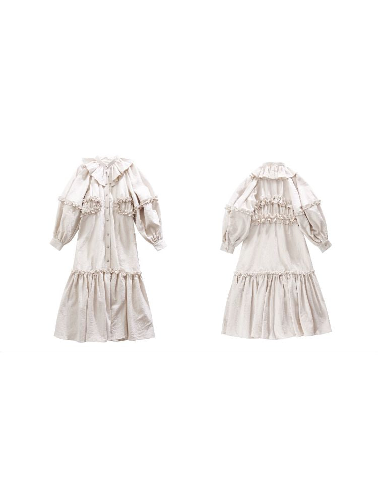 Large Sleeve Loose Hem Dress【s0000011316】