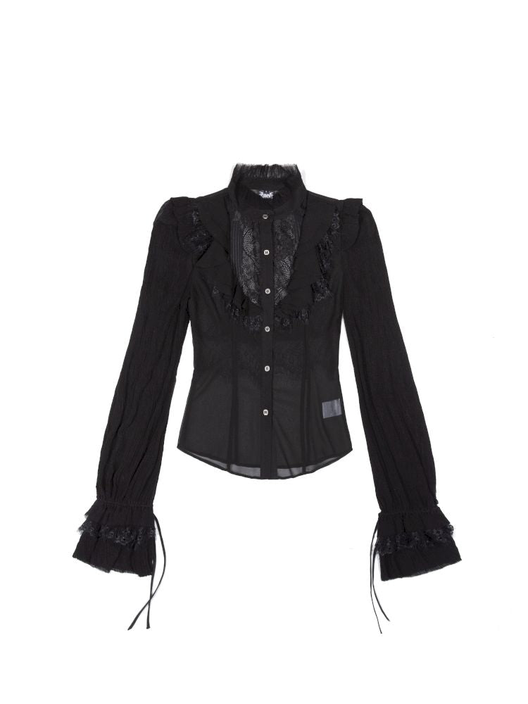 Chiffon Thin Sheer Top【s0000012653】