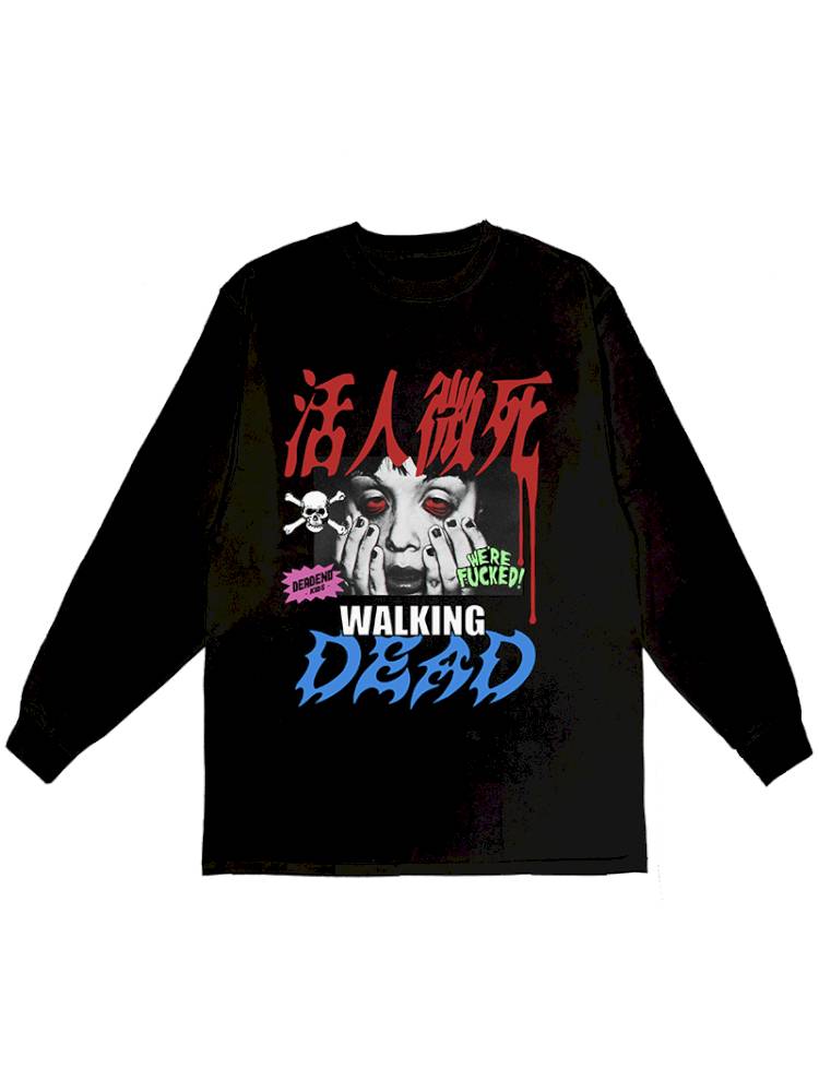 American retro subculture punk long-sleeved sweatshirt【s0000014379】