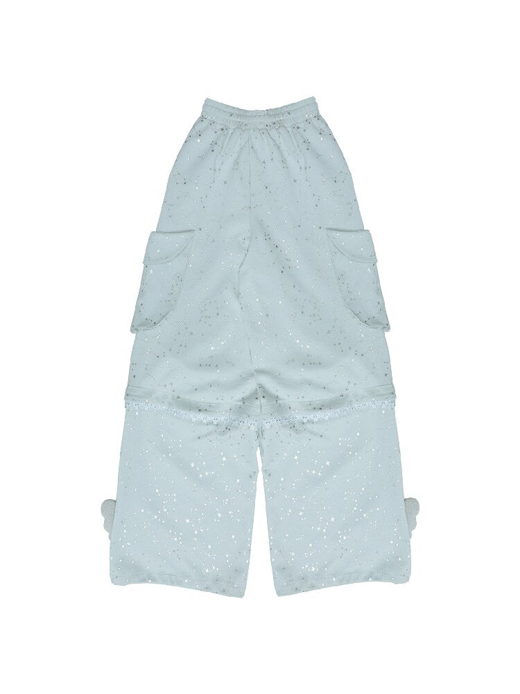 Teal Green Wings Cargo Pants【s0000016549】