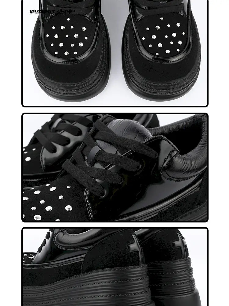 Punk-Chic Platform Ankle Boots【s0000014180】