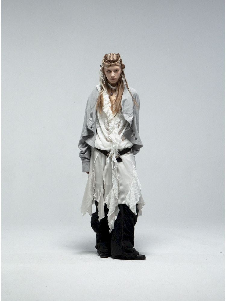 Ruffle Loose Romantic Lace Shirt【s0000011835】