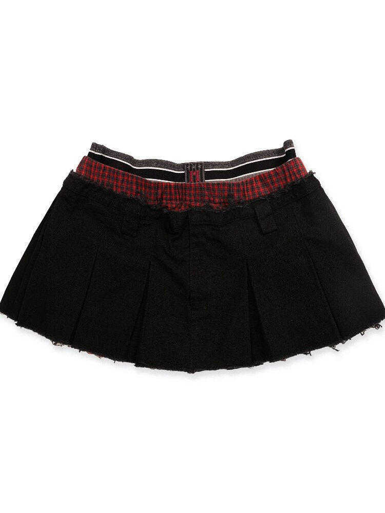 Distressed Panelled Multi Skirt【s0000016411】
