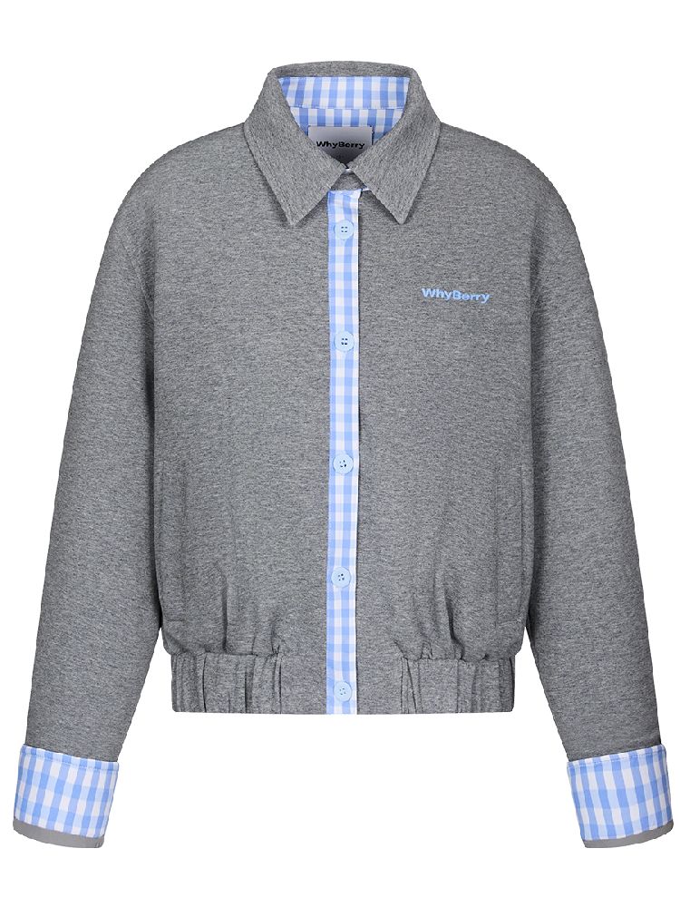 Patchwork Lapel Sweatshirt【s0000011978】