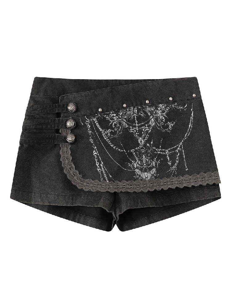 Butterfly Bone Knight Lace Skirt Shorts【s0000018516】