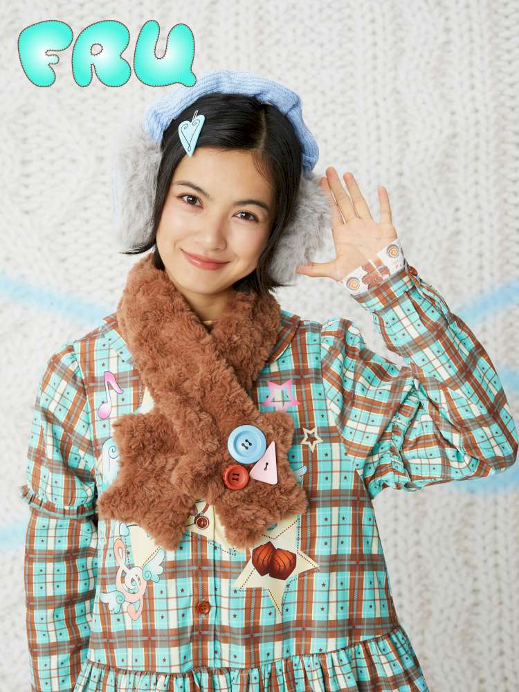 Star Y2K Plush Versatile Two-Tone Scarf【s0000014855】