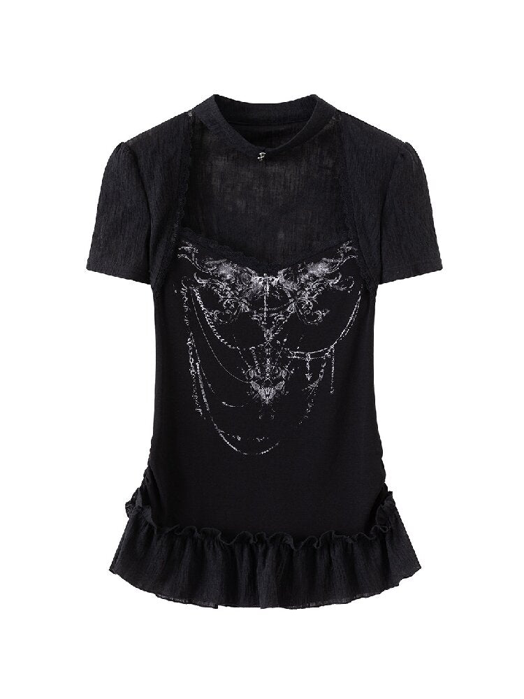 Sphenoid Witch Texture Lace Ruffled【s0000017037】