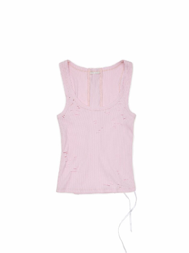 Hole U-Neck Cross-Strap Slimming Vest【s0000016911】