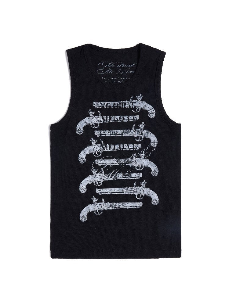 Full Solo Fire Gun Sleeveless Vest【s0000016967】