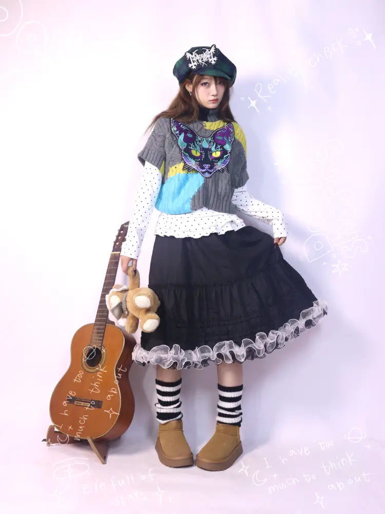 Green Vintage Plaid Beret【s0000014346】