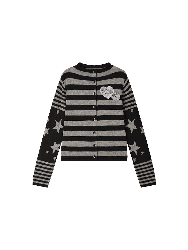 Classic Cut Star Knit Cardigan【s0000017900】