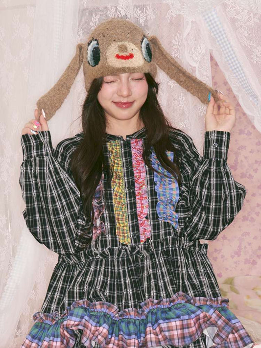 Caramel Brown Long Ears Plush Rabbit Hat【s0000014825】