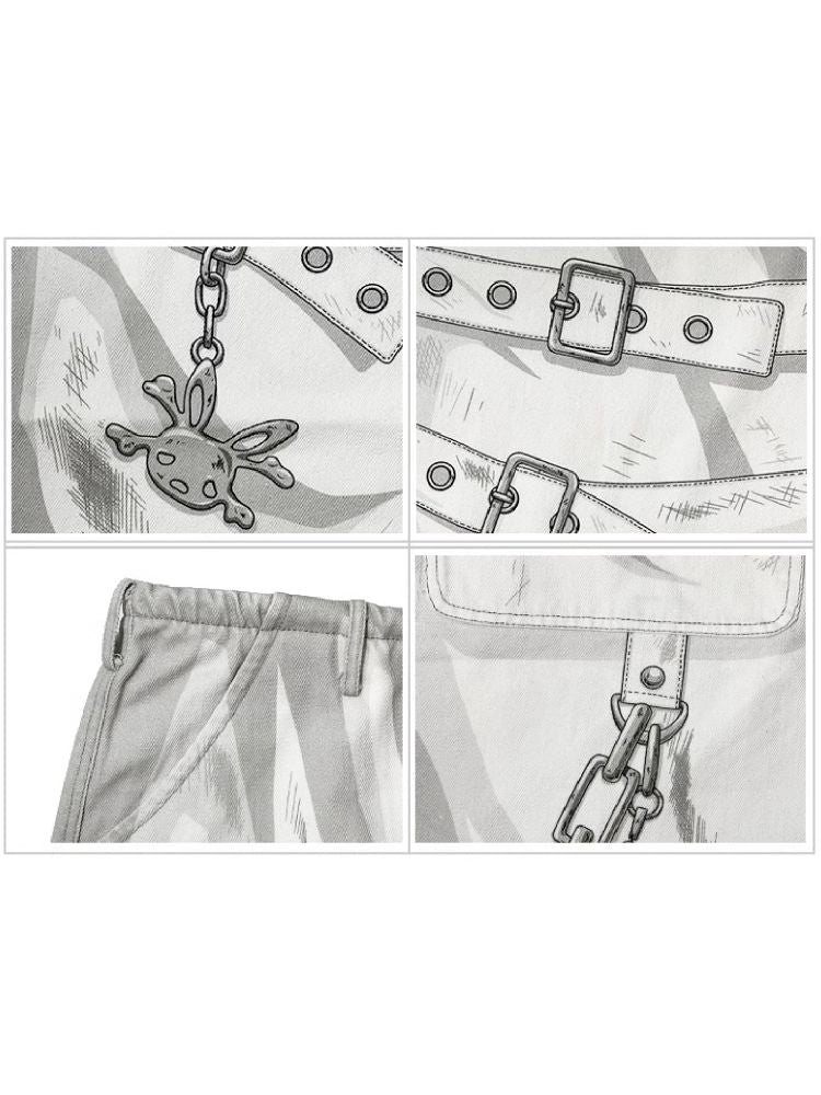 Hand-painted Printed Jeans【s0000011800】