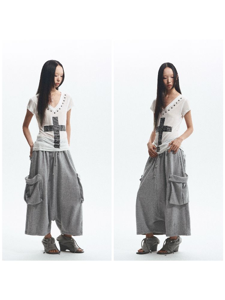 Pocket Patchwork Sweatpants【s0000012051】