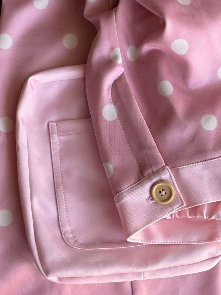 Pink Polka Dot Flared Sweatpants【s0000015401】