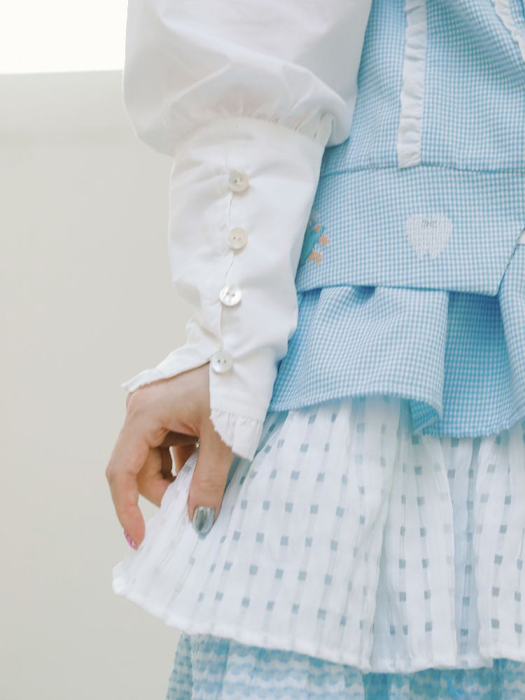 Bear Cross Stitch Openwork Fairy Vest【s0000010905】