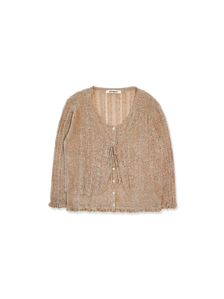 Hollow Twisted Knit Cardigan【s0000017932】