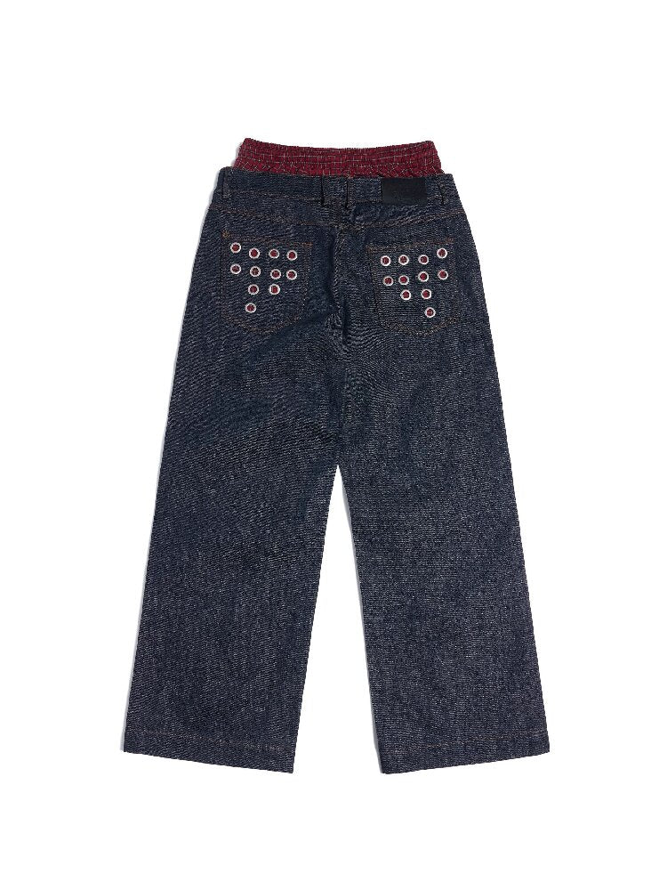 Laser Lamp Ball Double Waist Jeans【s0000016976】