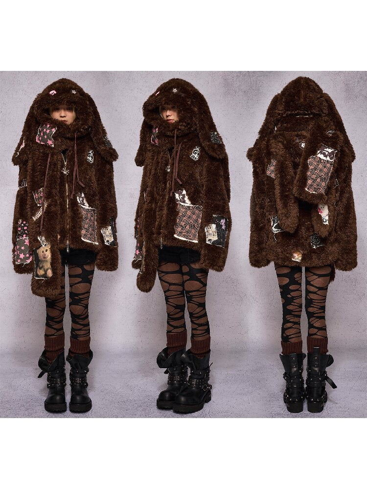 Rabbit Patch Fur Jacket【s0000019136】