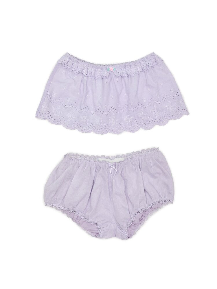 Jacquard Lace Cotton A-line Set【s0000016915】