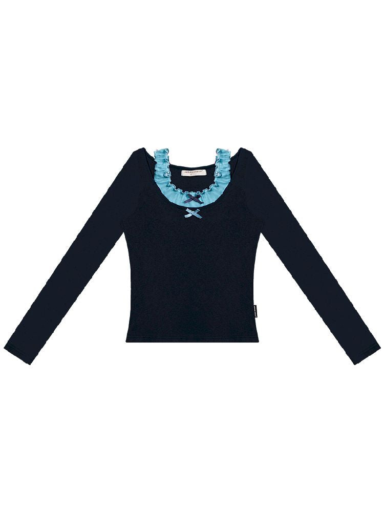 Ballet Style Knitted Bottom Shirt【s0000011508】