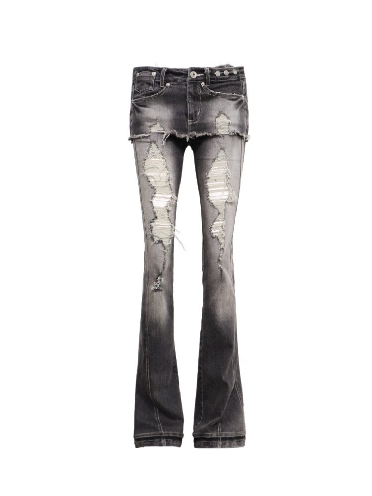 Stretch Hole Detachable Denim Pant【s0000016057】