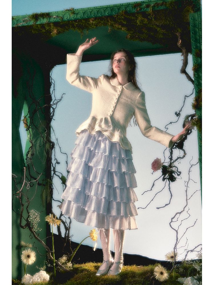 Long Cake Skirt Puffy Vest Dresses【s0000004792】