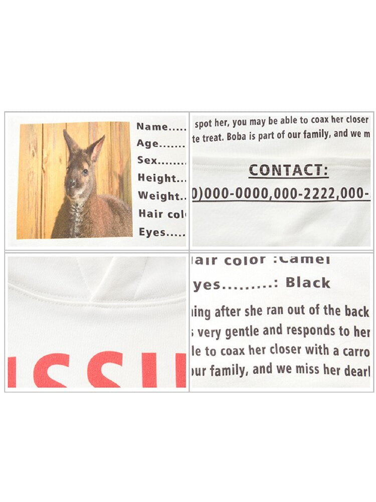 Kangaroo Notice Printed Sweater【s0000016051】