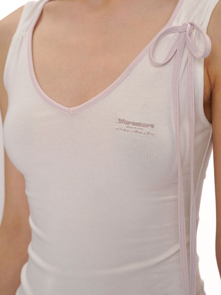 Collision color side sleeveless camisole tank top【s0000013440】