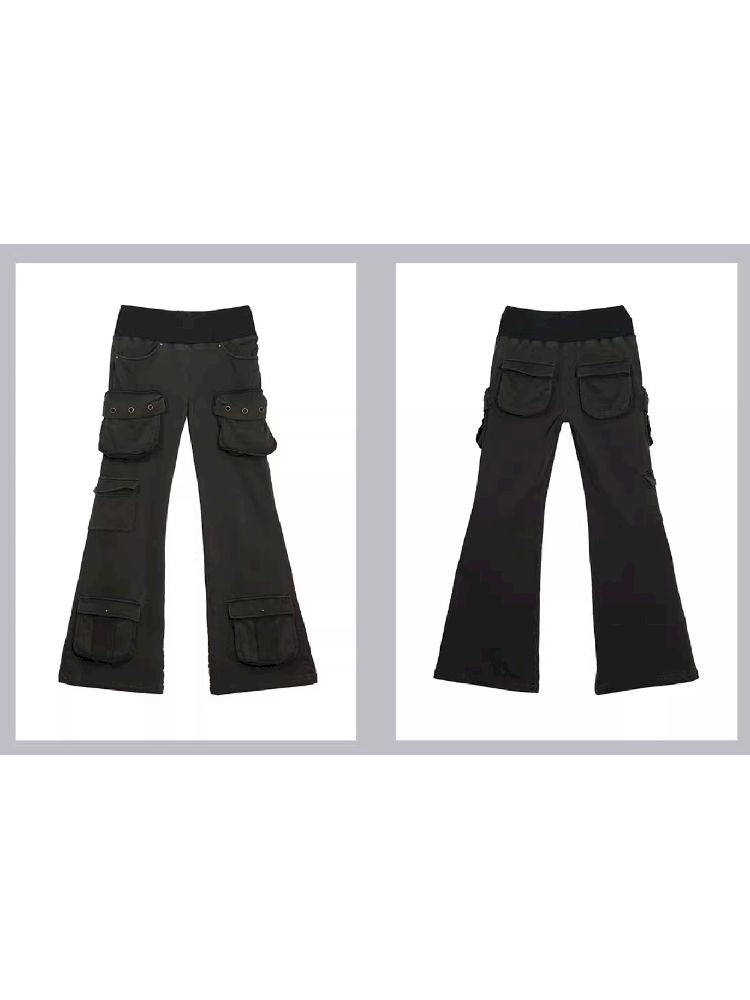 Large Pocket Knitted Wide Leg Pants【s0000010752】