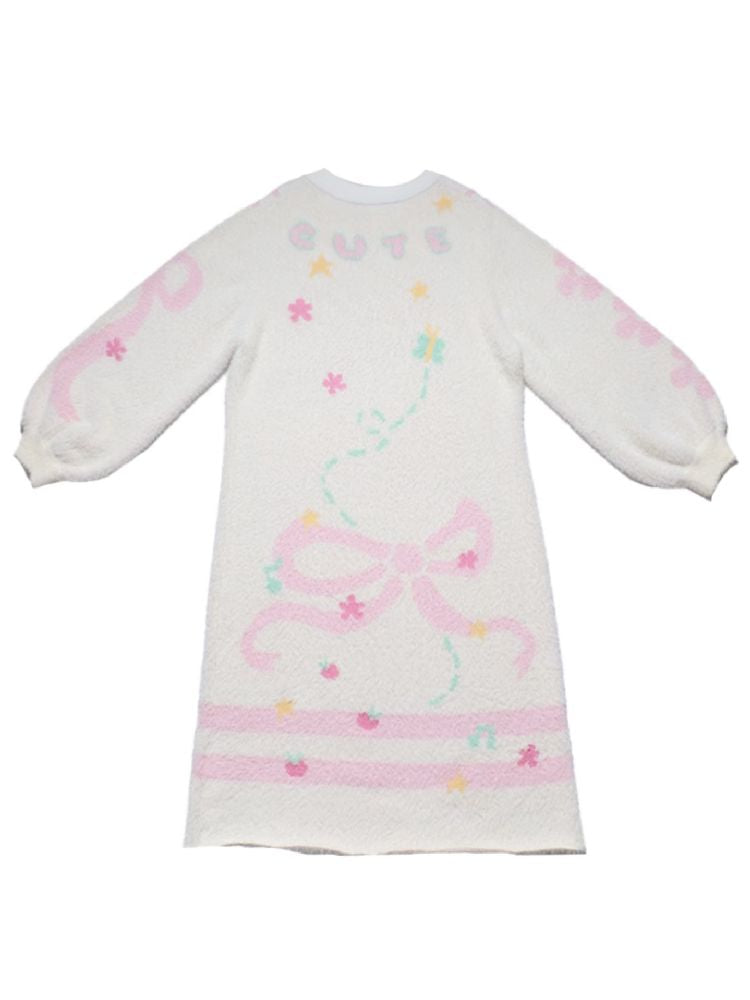 Faux Sable Bird Knit Dress【s0000010868】