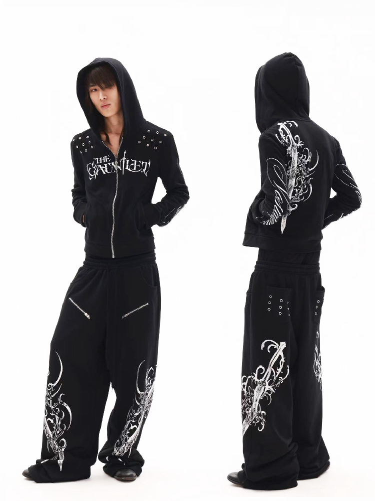 Dark Gothic Longsword Zip Sweatshirt【s0000018335】