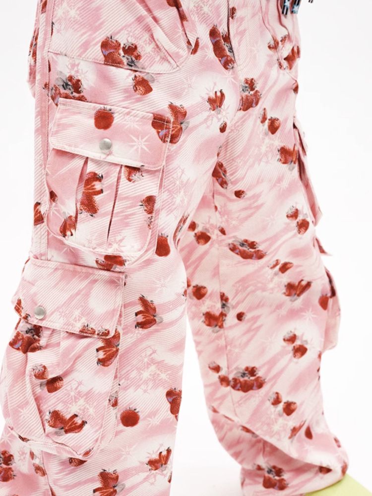 Strawberry Print Jeans Wide Leg【s0000008226】