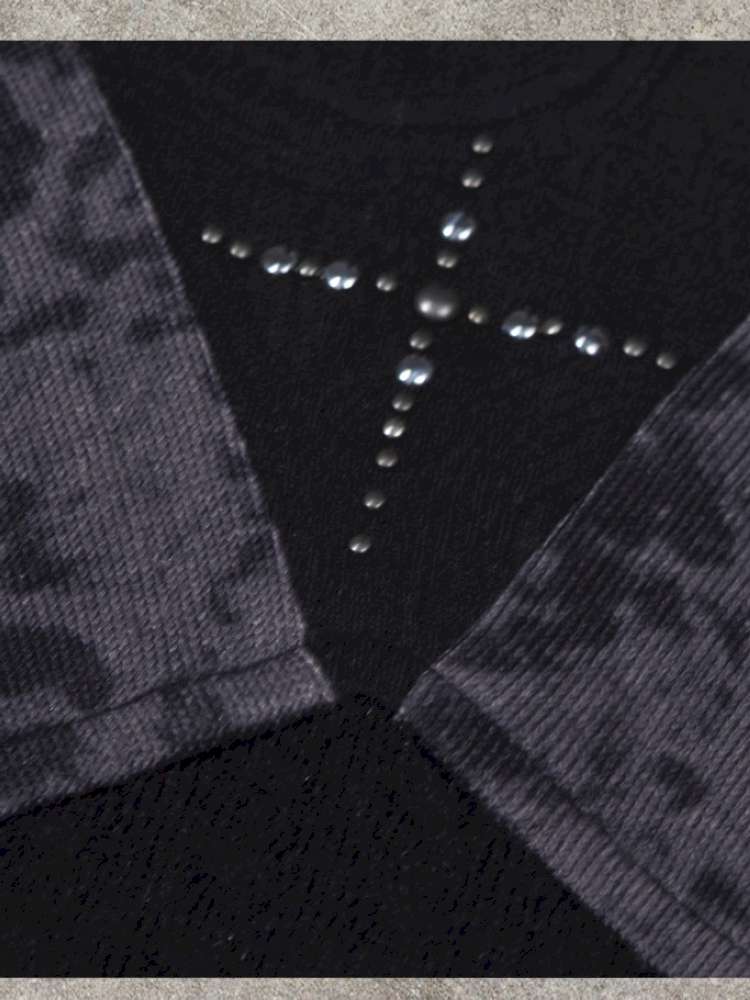 Contrast Slim Knit Long Sleeve Tee【s0000015083】