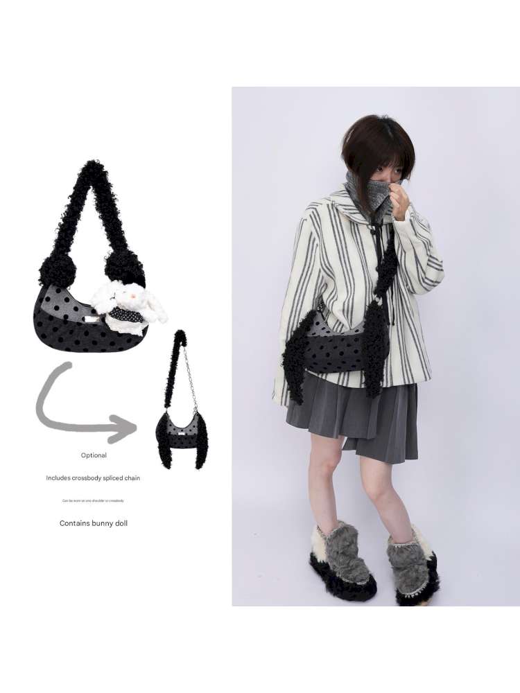 Rabbit Plush Versatile Commuter Crossbody Bag【s0000014618】