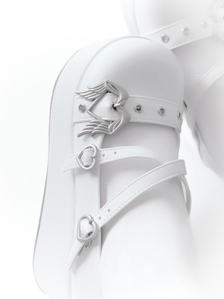 Gothic angel devil thick-soled shoes【s0000012965】