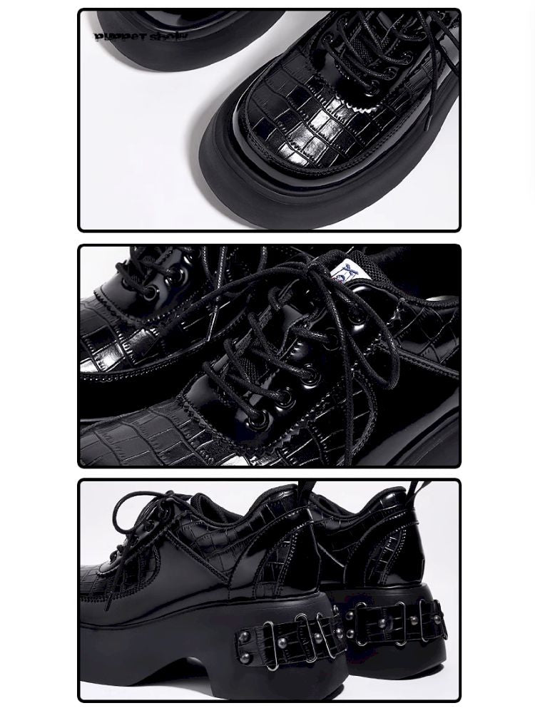 Metal Punk Style Small Leather Shoes【s0000011725】