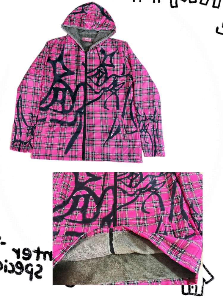 Y2K Subculture Loose Hooded Fleece Jacket【s0000014632】